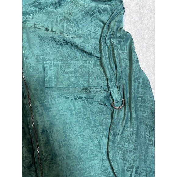 ROCK & REPUBLIC Womens‎ Size Medium Emerald Green Zip Long Sleeve 80s Retro - Picture 2 of 13